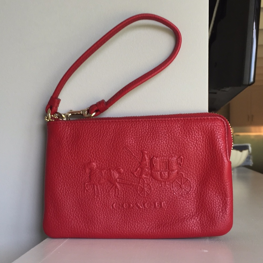 NWOT Coach Embossed Horse and Carriage Wristlet